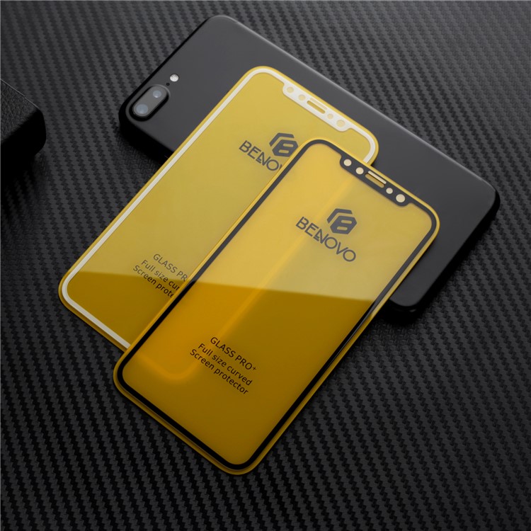 BENOVO 2D 9H Tempered Glass Full Coverage Screen Protector for iPhone X - Black-3
