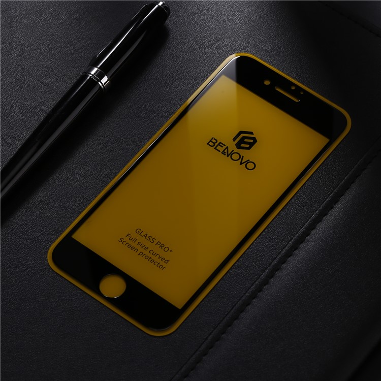BENOVO for iPhone 8 2.5D Full Cover Tempered Glass Screen Protector Film - Black-1