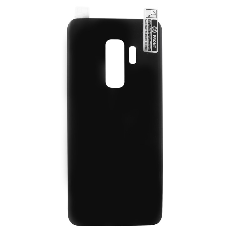ANGIBABE Silk Print Tempered Glass Back Cover Film for Samsung Galaxy S9+ - Black-1