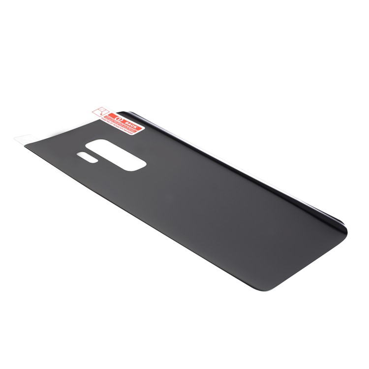 ANGIBABE Silk Print Tempered Glass Back Cover Film for Samsung Galaxy S9+ - Black-4