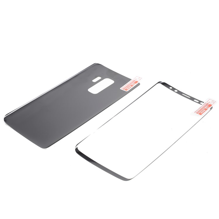 ANGIBABE Silk Printing Soft PET Full Screen Protector + Back Cover Guard Film for Samsung Galaxy S9 Plus-3