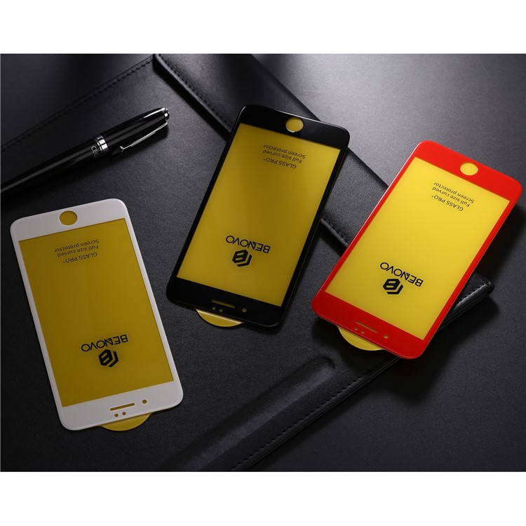 BENOVO 3D Tempered Glass Full Coverage Screen Protector for iPhone 7 Plus/6s Plus/6 Plus - Black-6