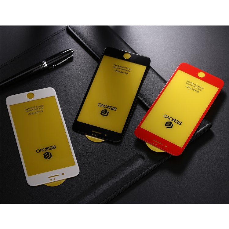 BENOVO 3D Full Coverage Tempered Glass Screen Protector for iPhone 7/6s/6 - Black-6