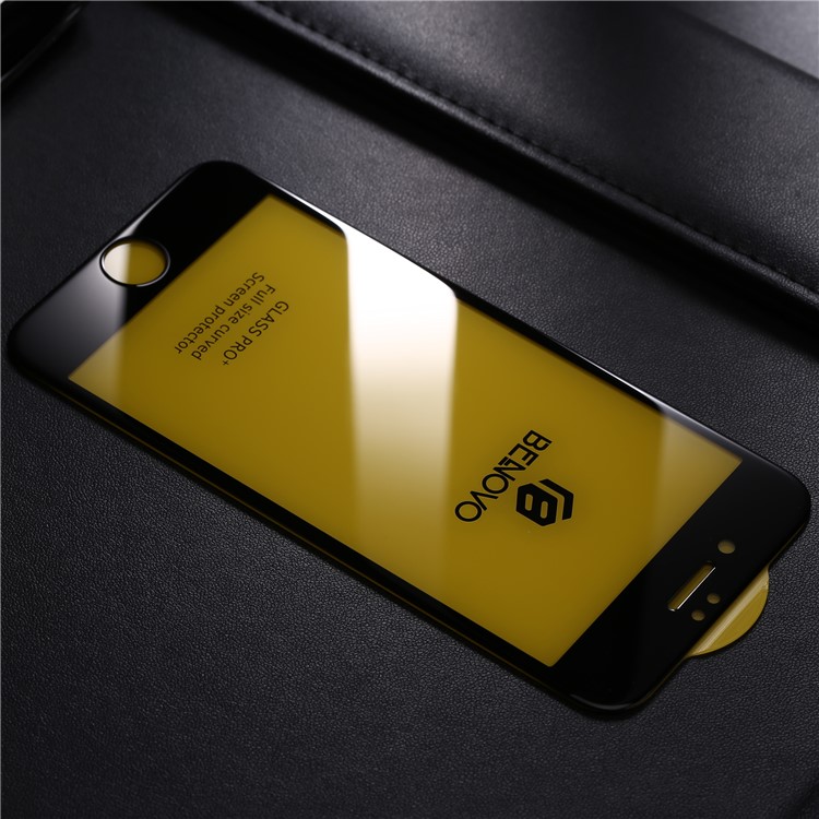 BENOVO 3D Tempered Glass Full Screen Coverage Protector for iPhone 8 - Black-2
