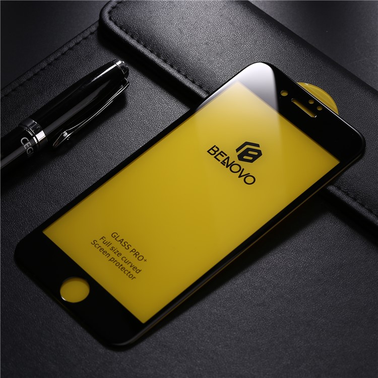 BENOVO Für IPhone 8 Plus 3D Vollglas Displayschutzfolie - Schwarz-1