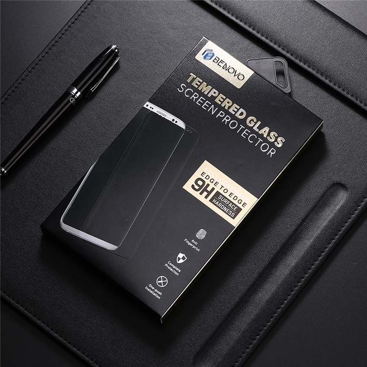 BENOVO Anti-explosion Full Cover Tempered Glass Screen Protector Film for Samsung Galaxy S7 edge - Black-4