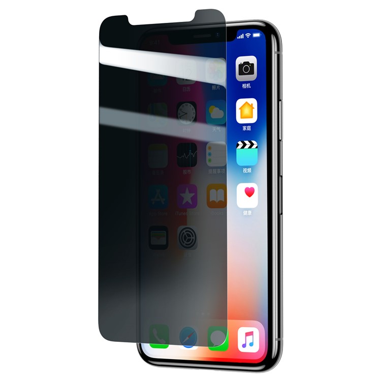 BASEUS 0.3mm Anti-Peep 9H Gehärtetes Glas Displayschutzfolie Für IPhone X - Transparent-3