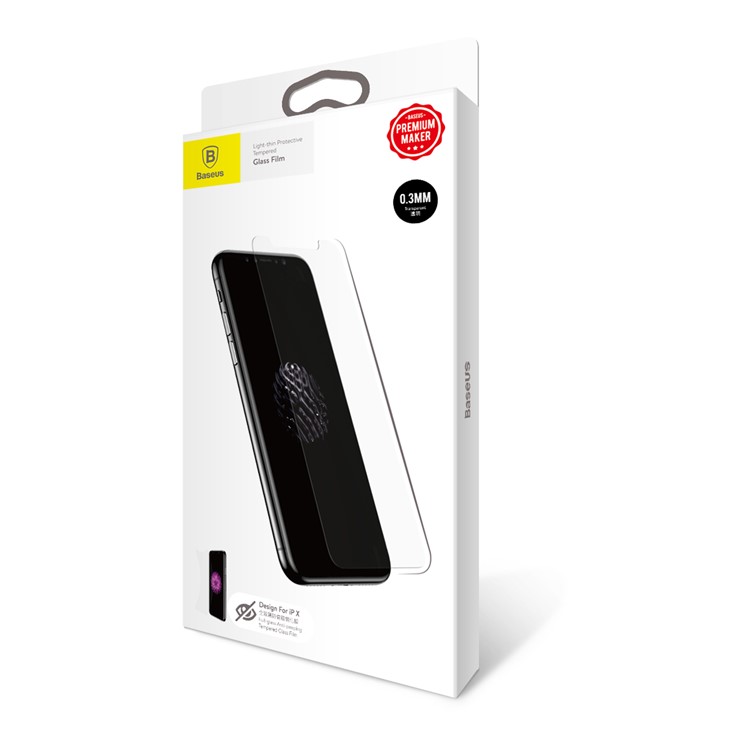 BASEUS 0.3mm Anti-Peep 9H Gehärtetes Glas Displayschutzfolie Für IPhone X - Transparent-7
