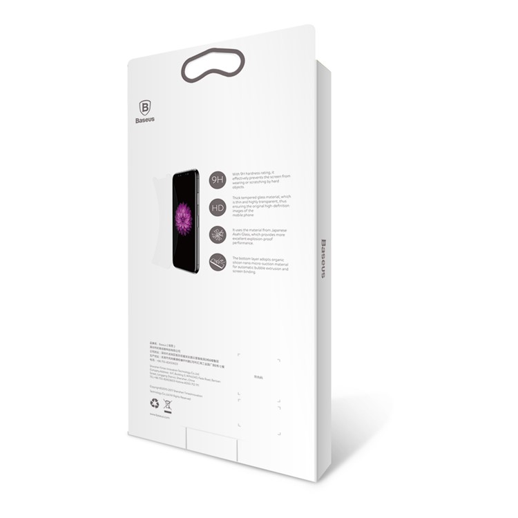 BASEUS 0.3mm Anti-Peep 9H Gehärtetes Glas Displayschutzfolie Für IPhone X - Transparent-8