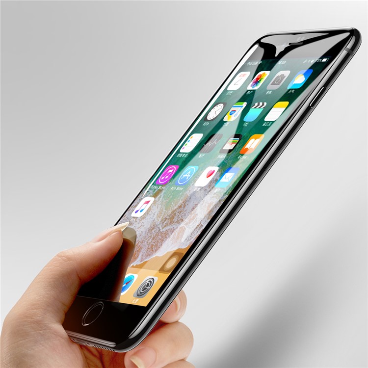 BASEUS 0.3mm 5D Curvou A Tela De Cobertura Completa Protetor De Vidro Temperado Para Iphone 8/7 4.7 Polegadas - Preto-4