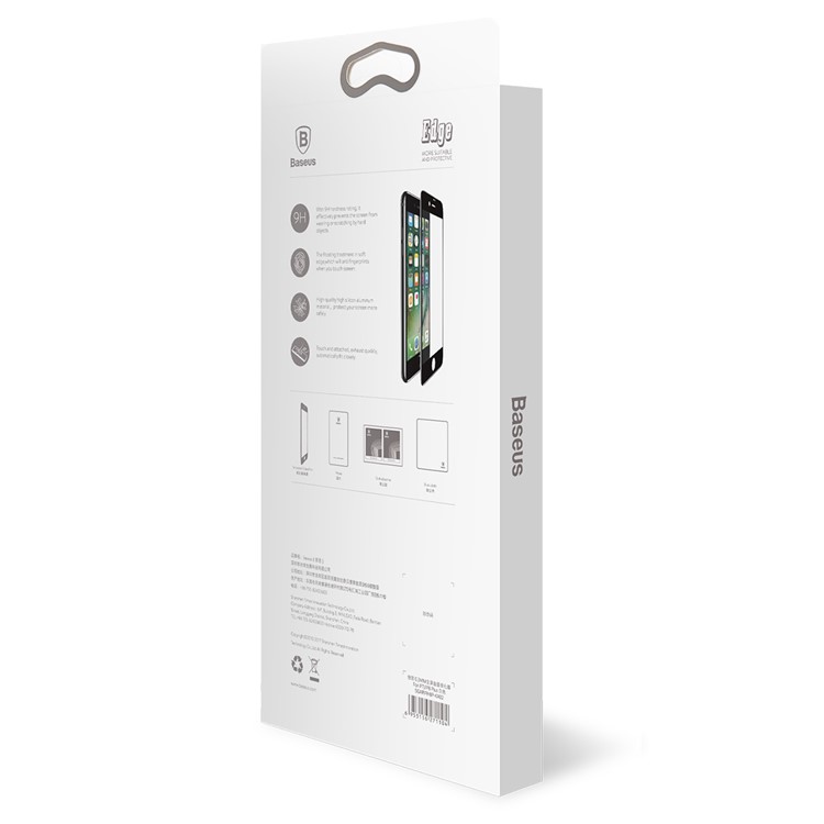 BASEUS Para Iphone 8/7 4.7 Polegadas 0.3mm 5D Curvado Tela De Cobertura Completa Temperado Vidro Protetor Filme De Guarda - Branco-10