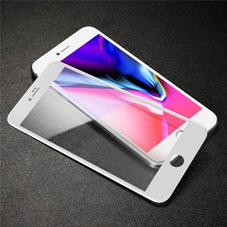 BASEUS Para Iphone 8/7 4.7 Polegadas 0.3mm 5D Curvado Tela De Cobertura Completa Temperado Vidro Protetor Filme De Guarda - Branco-3