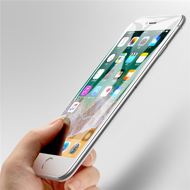 BASEUS Para Iphone 8/7 4.7 Polegadas 0.3mm 5D Curvado Tela De Cobertura Completa Temperado Vidro Protetor Filme De Guarda - Branco-4