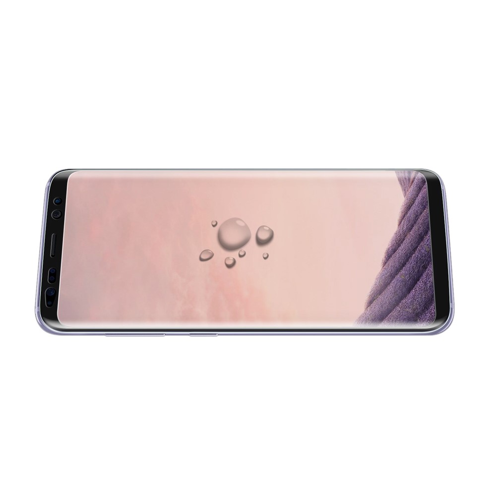 ANGIBABE 0.26mm Transparent Full Size Curved Tempered Glass Screen Film for Samsung Galaxy S9-5