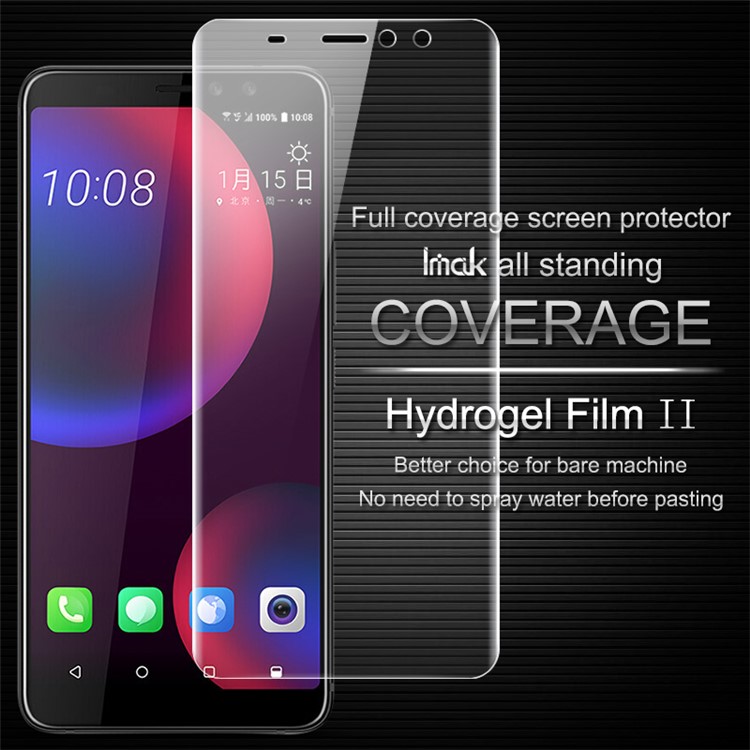 IMAK Soft Clearer Hydrogel Film II for HTC U11 Eyes Full Covering Front Screen Protector Film-3
