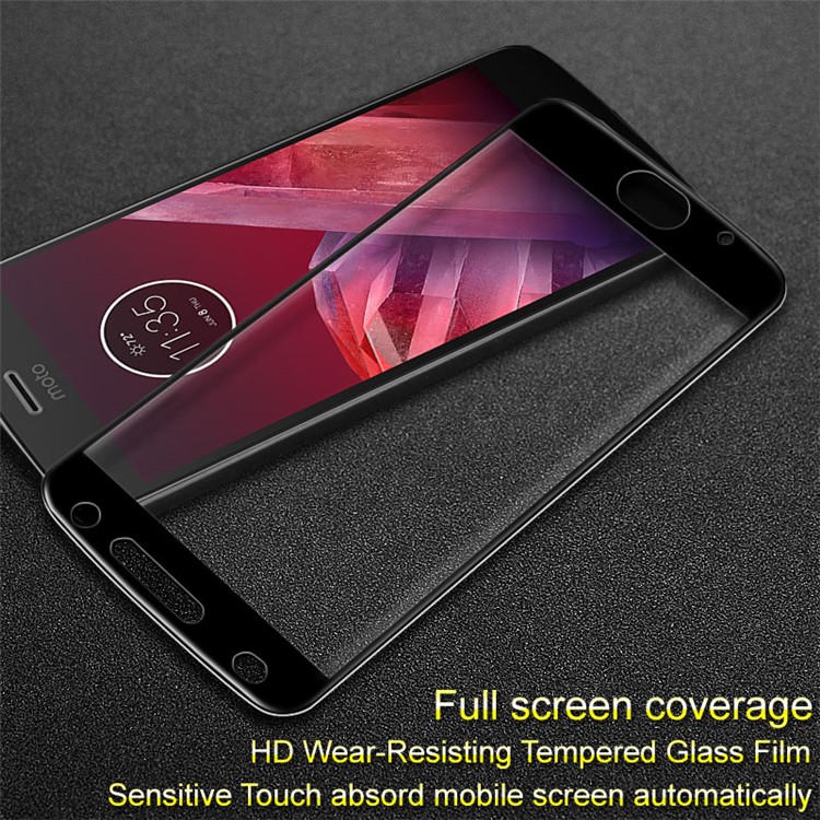 IMAK Pro+ Full Coverage Anti-explosion Tempered Glass Screen Protector for Motorola Moto Z2 Play - Black-3