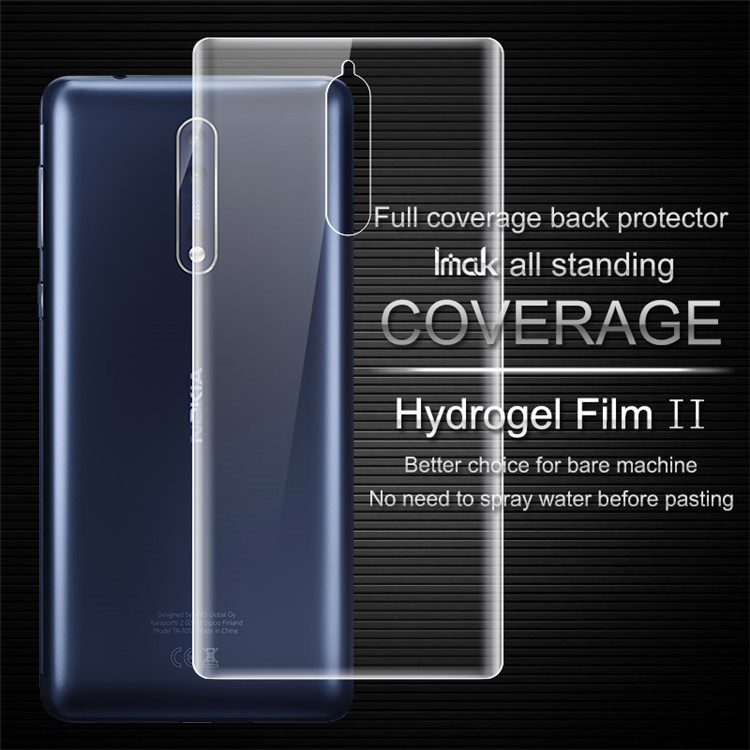 IMAK Soft Clearer Hydrogel Film II for Nokia 8 Full Coverage Back Protector Film-3