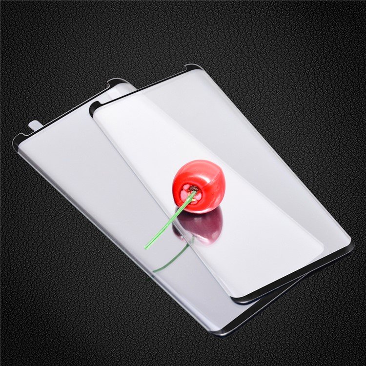 PDGD Silk Print 3D Curved Full Cover Tempered Glass Screen Protector (Opening on Top) for Samsung Galaxy S9 Plus - Black-3