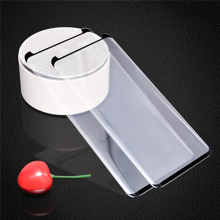 PDGD Silk Print 3D Curved Full Cover Tempered Glass Screen Protector (Opening on Top) for Samsung Galaxy S9 Plus - Black-5