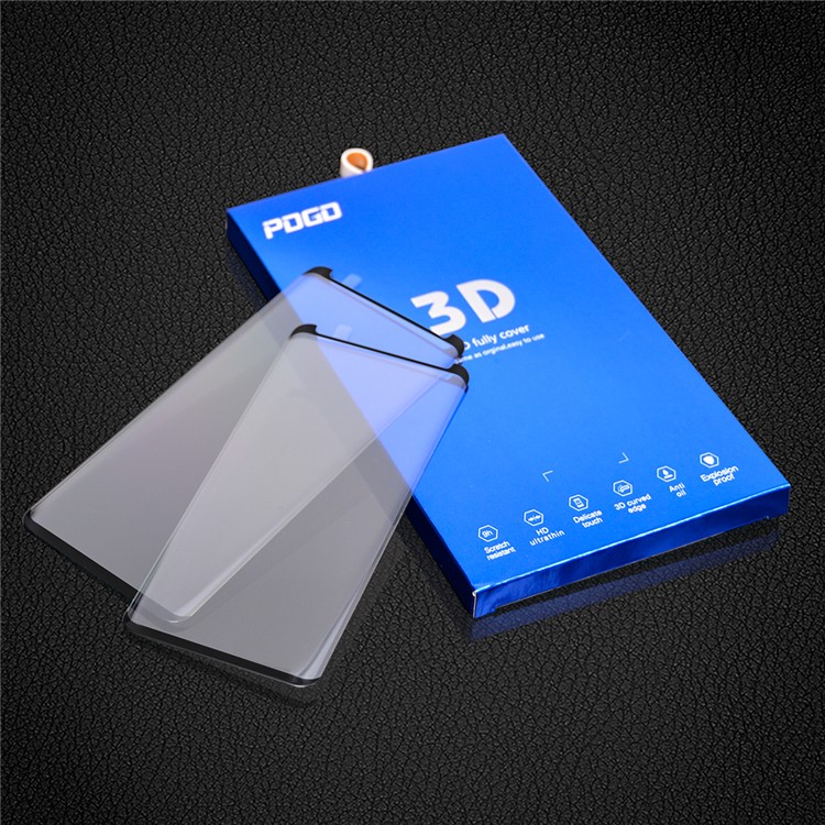 PDGD Silk Print 3D Curved Full Cover Tempered Glass Screen Protector (Opening on Top) for Samsung Galaxy S9 Plus - Black-7