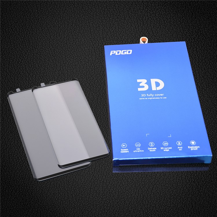 PDGD Silk Print 3D Curved Full Cover Tempered Glass Screen Protector (Opening on Top) for Samsung Galaxy S9 Plus - Black-9