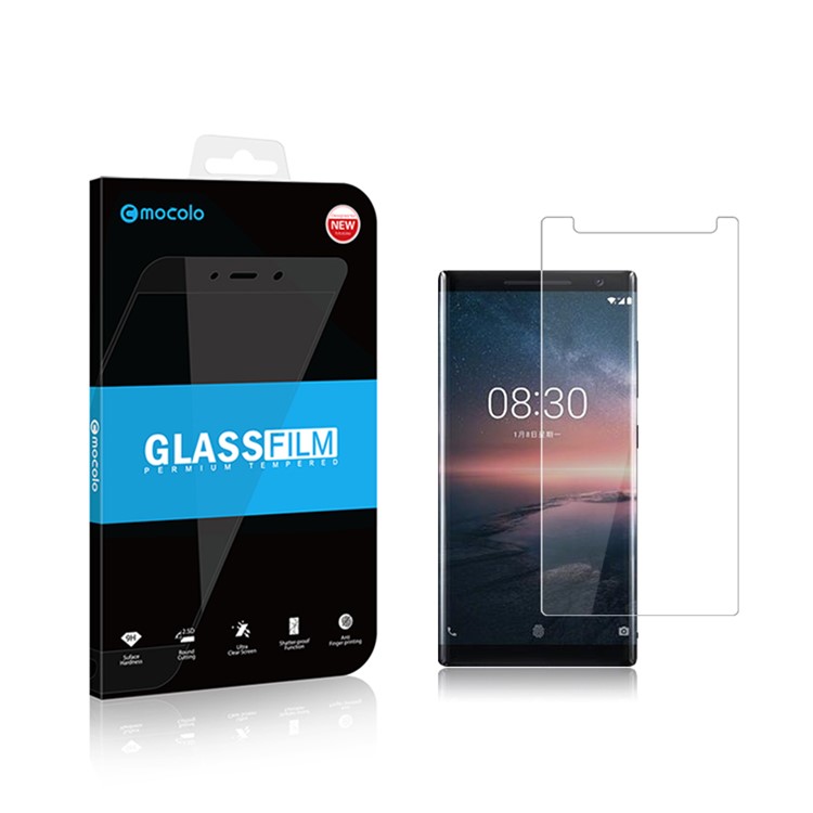 MOCOLO Arc Edge Tempered Glass Screen Protector Shield Film for Nokia 8 Sirocco-8