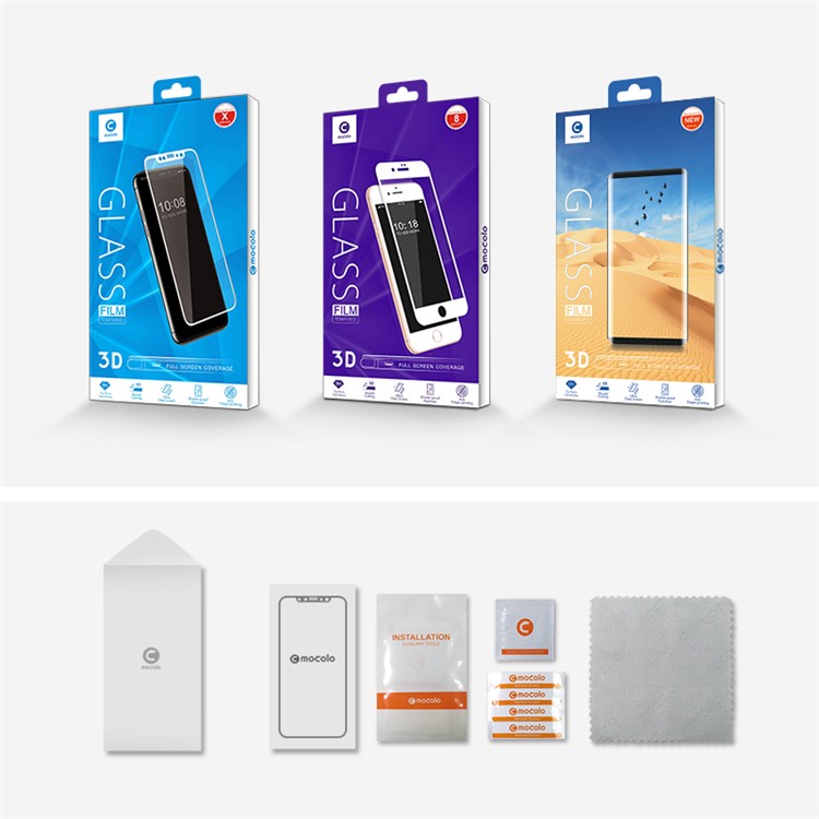 MOCOLO Arc Edge Tempered Glass Screen Protector Shield Film for Nokia 1-7