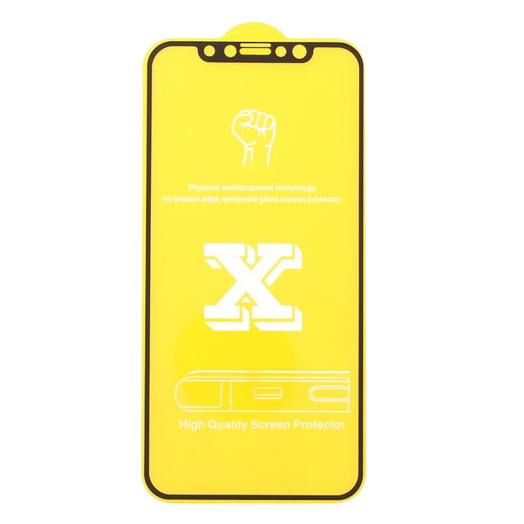 WUW for iPhone X/10 3D Eye-protection Anti-blue-ray Full Screen Tempered Glass Guard Film - Black-1
