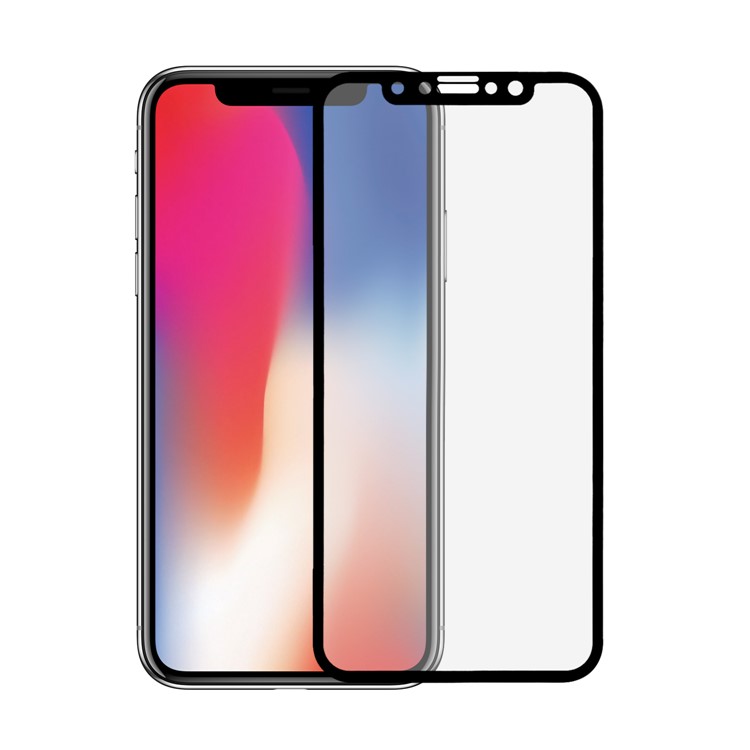ANGIBABE 0.18mm Silk Printing 6D Full Tempered Glass Screen Protector Film for iPhone X(Ten)-1