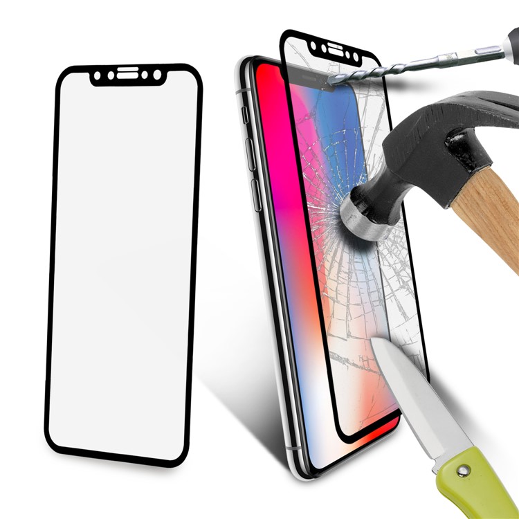 ANGIBABE 0.18mm Silk Printing 6D Full Tempered Glass Screen Protector Film for iPhone X(Ten)-3