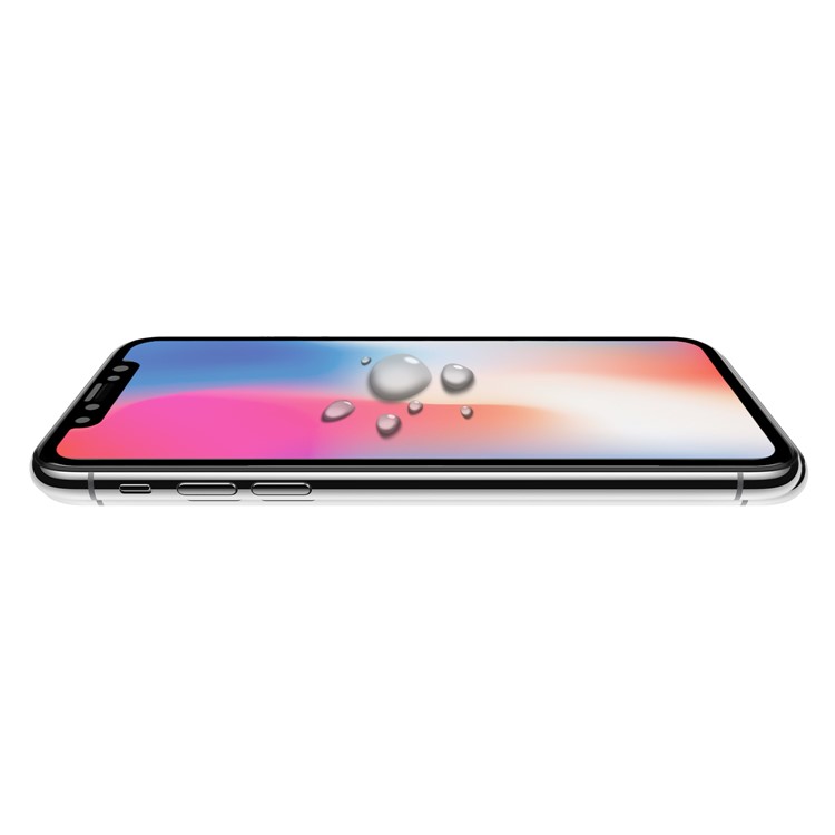 ANGIBABE 0.18mm Silk Printing 6D Full Tempered Glass Screen Protector Film for iPhone X(Ten)-6
