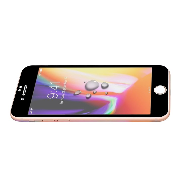 ANGIBABE 0.18mm Silk Printing 6D Complete Cover Tempered Glass Screen Protector Film for iPhone 8/7 - Black-4