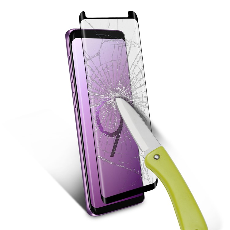 ANGIBABE 0.26mm Silk Printing Full Tempered Glass Screen Protector for Samsung Galaxy S9+ G965-7