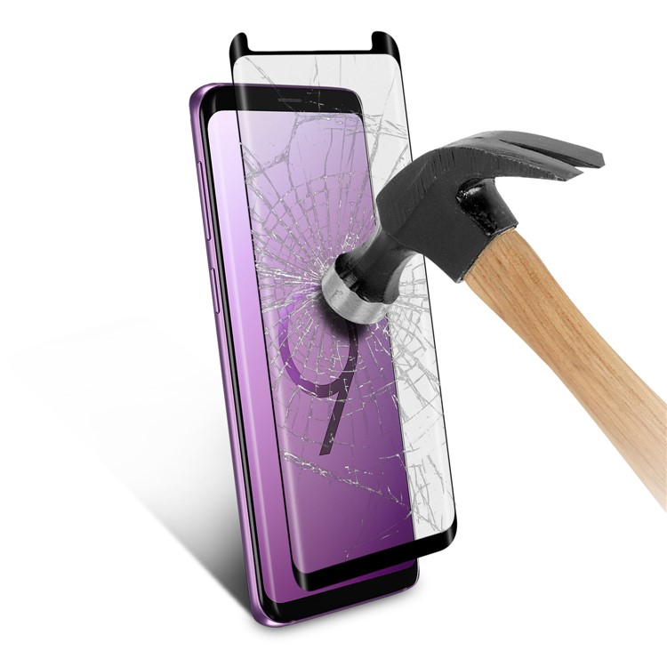 ANGIBABE 0.26mm Silk Printing Full Tempered Glass Screen Protector for Samsung Galaxy S9+ G965-8