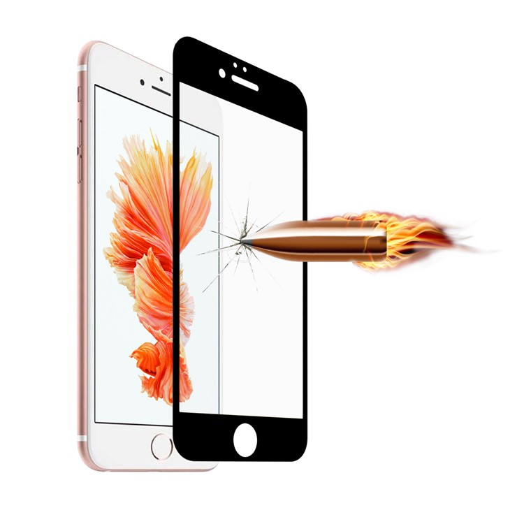 ANGIBABE for iPhone 6s Plus/6 Plus 5.5 inch 0.18mm Silk Printing 6D Full Coverage Tempered Glass Screen Protector - Black-3