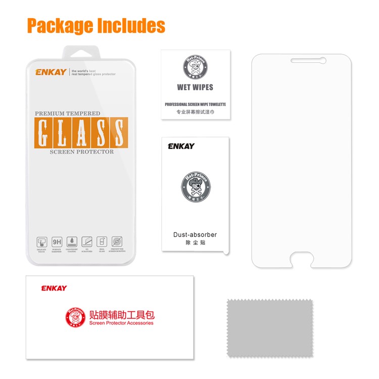 ENKAY 0.26mm 9H 2.5D Arc Edge Tempered Glass Screen Protector Film for vivo Y67-4