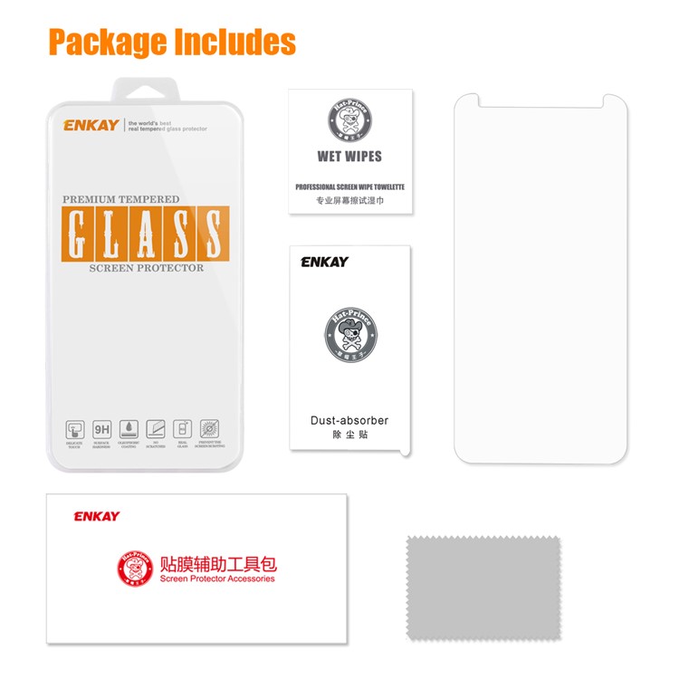 ENKAY 0.26mm 9H 2.5D Arc Edge Tempered Glass Screen Protector Shield Film for vivo Y79 / V7+-4