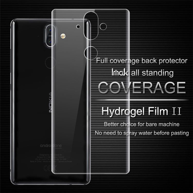 IMAK Soft Clearer Hydrogel Film II for Nokia 8 Sirocco Full Coverage Back Protector Film-2