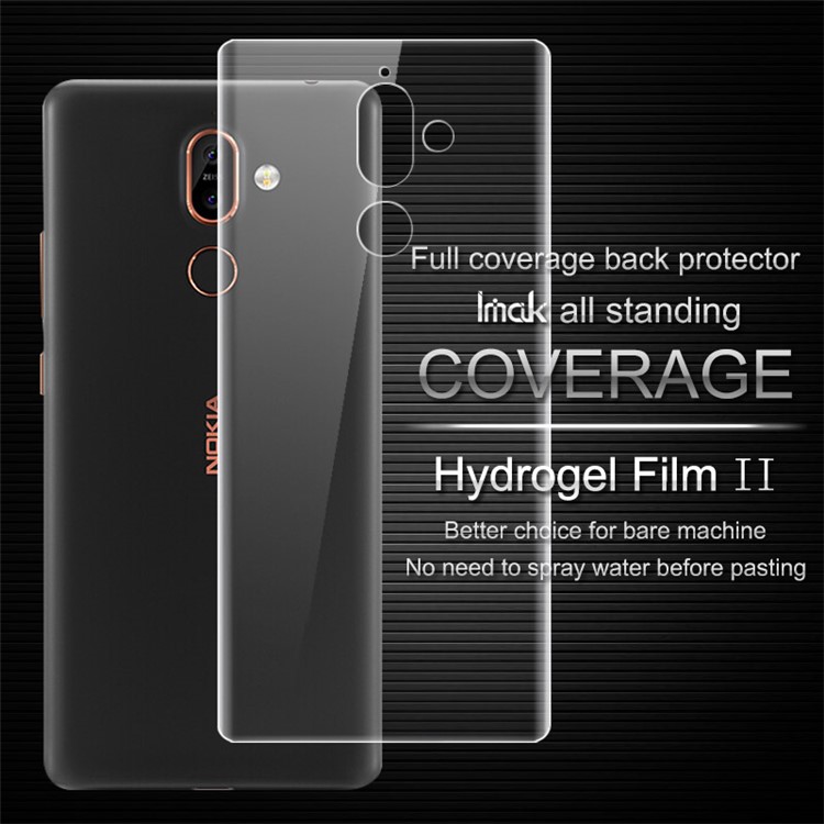 IMAK Soft Clearer Hydrogel Film II for Nokia 7 plus Full Coverage Back Protector Film-3