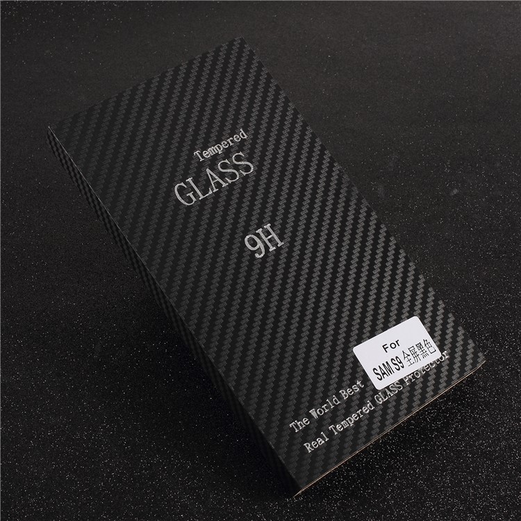 Full Size Tempered Glass Screen Guard Flim for Samsung Galaxy S9 SM-G960 - Black-6