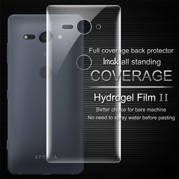 IMAK Weicher Reiniger Hydrogel Film II Vollabdeckung Rückenprotektor Film Für Sony Xperia XZ2 Kompakt-3