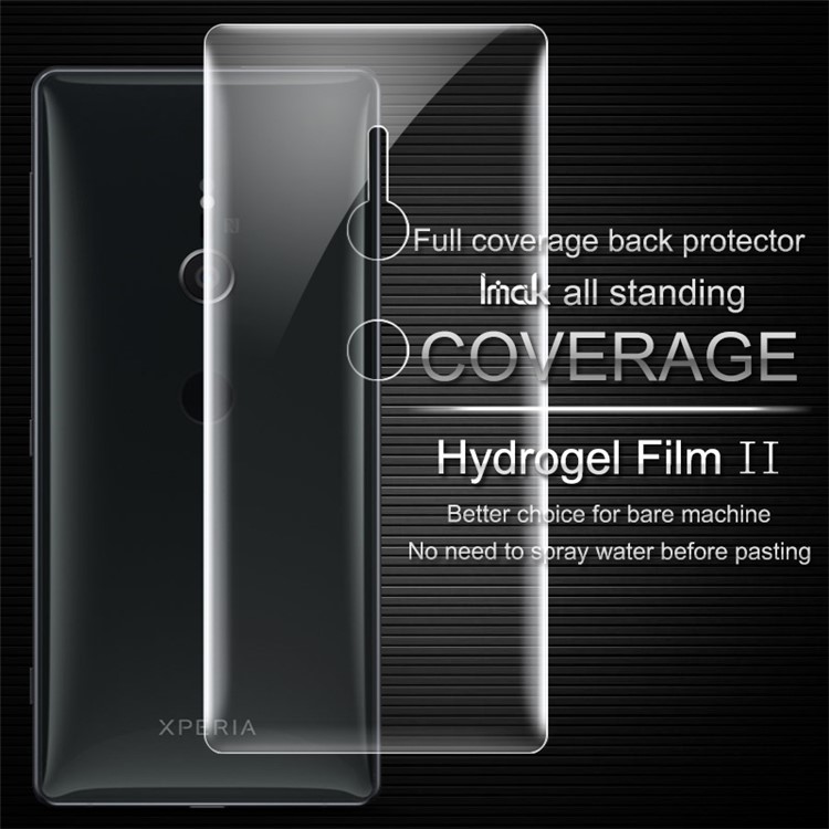 IMAK Weicher Reiniger Hydrogel Film II Vollabdeckung Rückenprotektor Schutzfolie Für Sony Xperia XZ2-3