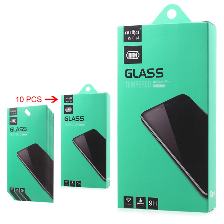 100 Pçs / Set RURIHAI 0.18mm 2.5D Protetor De Tela De Vidro Temperado Para Iphone 8-5