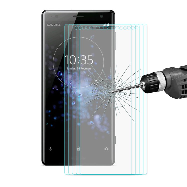 5 Teile / Los HAT PRINCE 0,26mm 9 H 2.5D Arc Rand Gehärtetem Glas Displayschutzfolie Für Sony Xperia XZ2-1