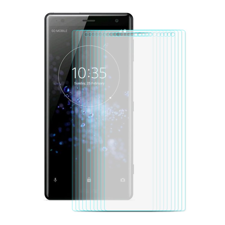 10 Teile / Los ENKAY 0,26mm 9 H 2,5D Arc Rand Gehärtetem Glas Displayschutzfolie Film Für Sony Xperia XZ2-2
