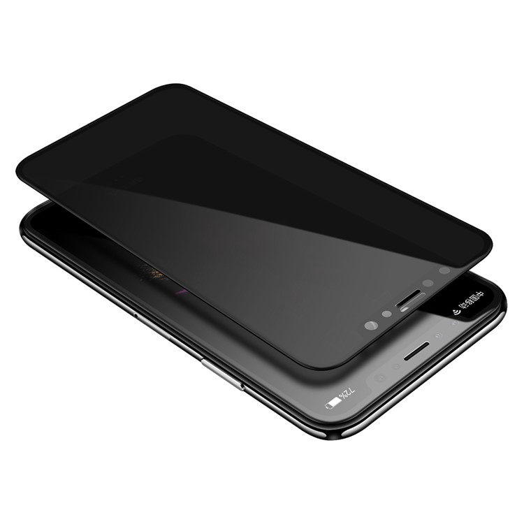 JOYROOM Knight Series 0.26mm Anti-peep Privacy Anti-fingerprint Full Coverage Tempered Glass for iPhone X(Ten) 5.8 Inch-1