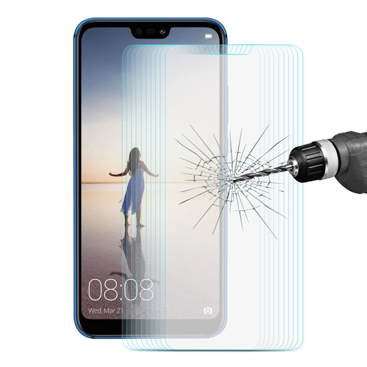 10 Teile / Los ENKAY 0,26mm 9 H 2.5D Arc Rand Gehärtetem Glas Displayschutzfolie Für Huawei P20 Lite / Nova 3e-1