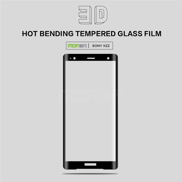 MOFI Für Sony Xperia XZ2 3D Gebogenes Gehärtetes Glas Komplette Abdeckung Displayschutzfolie Film - Schwarz-8