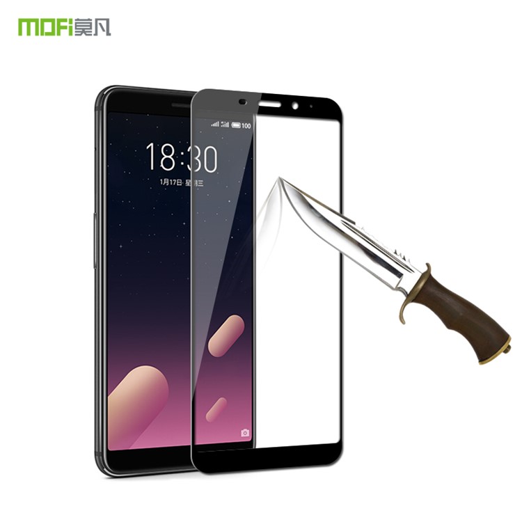 MOFI 9H Anti-burst 2.5D Arc Edge Full Size Tempered Glass Screen Protective Film for Meizu M6s - Black-2