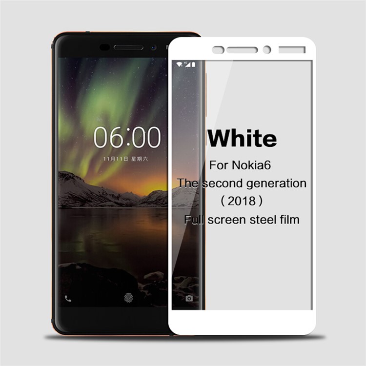 

MOFI 2.5D 9H Full Size Tempered Glass Screen Protector Guard Film for Nokia 6 (2018) - White